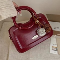 南风Chio2nd 巴黎暮色手提包女士2025新款红色包包斜挎包