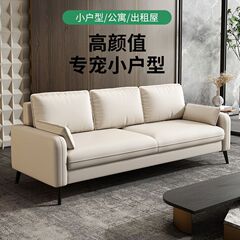 现代轻奢卧室公寓出租房休息区接待区小户型客厅小沙发科技布沙发