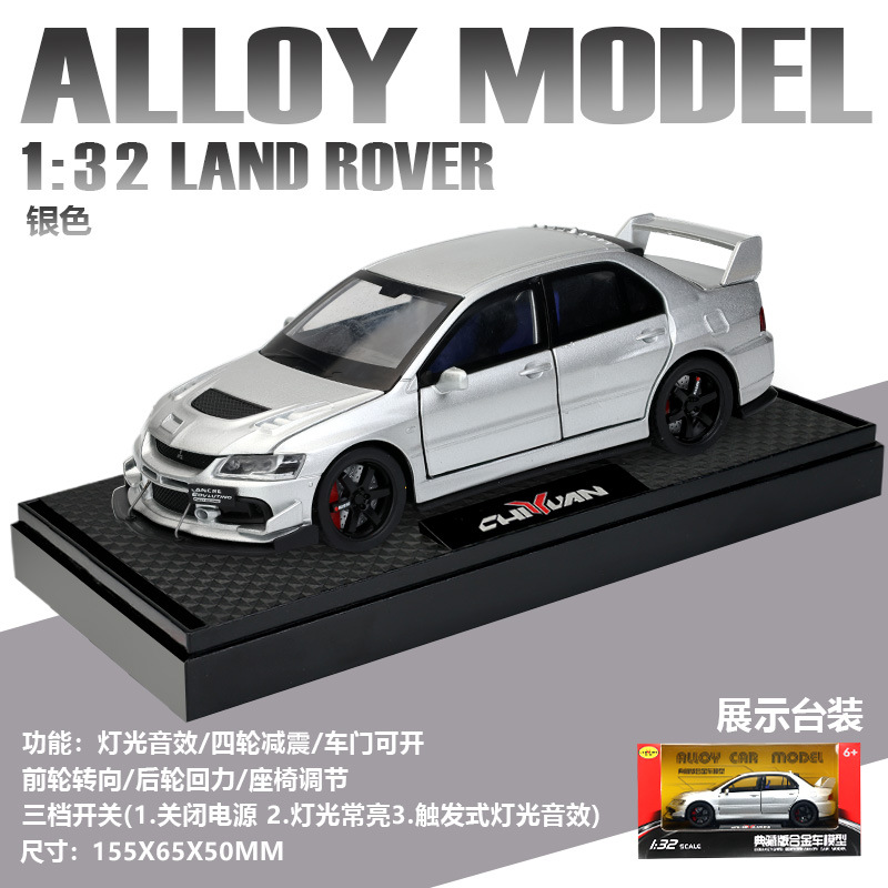 Zhongyuanxing modelo de coche 1 a 32 decoración del modelo de coche deportivo de aleación EVO de novena generación