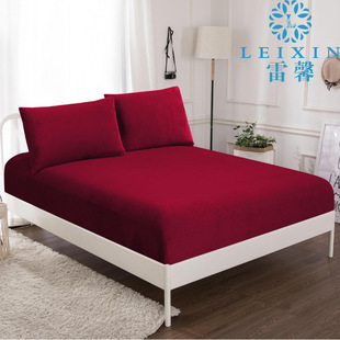 Foreign Trade Cross-Border Wholesale French Velvet Bed Sheetss, Fitted Bed Sheetss, Pure Color Modern Simple Style Multi-Piece Quilt Cover, Bed Sheetss and Pillows