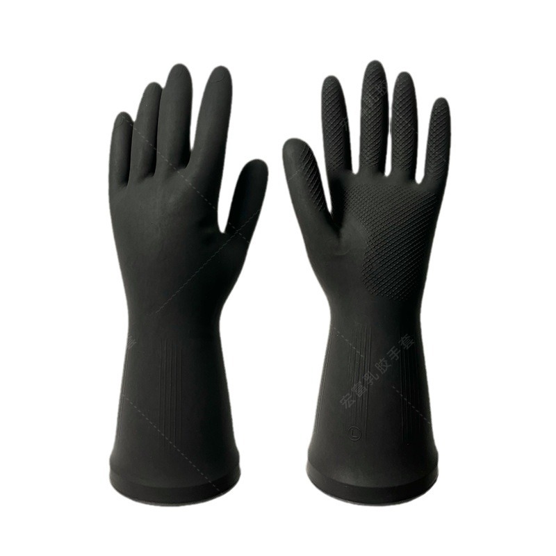 Black rubber gloves