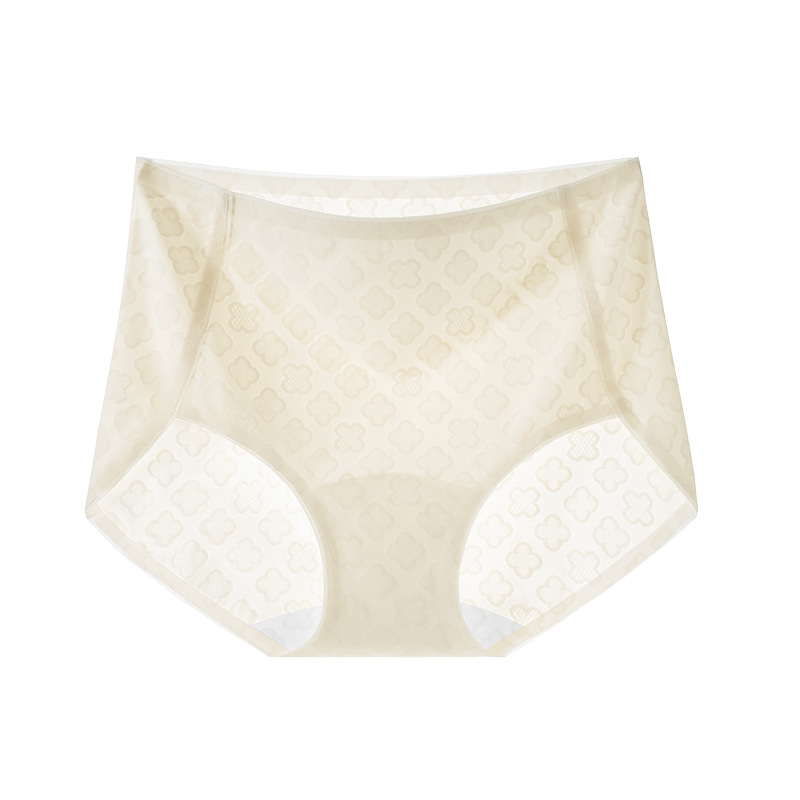 Cintura alta sin costuras seda de hielo transpirable estilo fino de verano entrepierna antibacteriana entrepierna de algodón puro cintura alta calzoncillos para niñas 2025 nuevo estilo