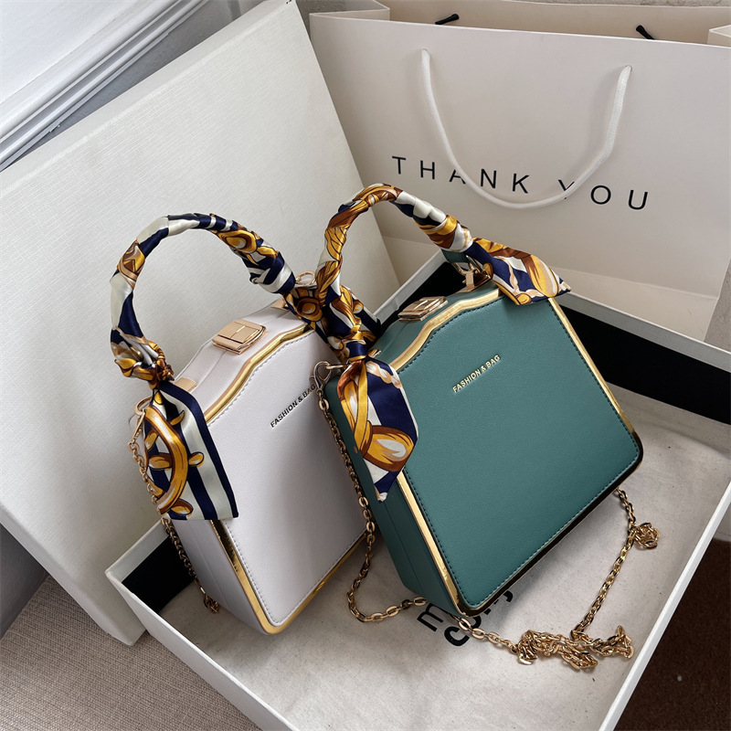 Women's bag high-grade exquisite niche box bag Fancy bag2023 summer Korean style chain mini bag