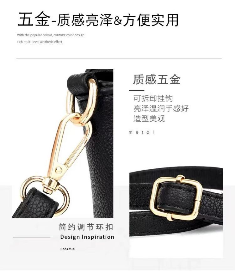 Soft Leather Premium Ladies Handbag Fashion Versatile Saddle Bag High-end Single Shoulder Crossbody Bag Letter Print Small Bag for Women