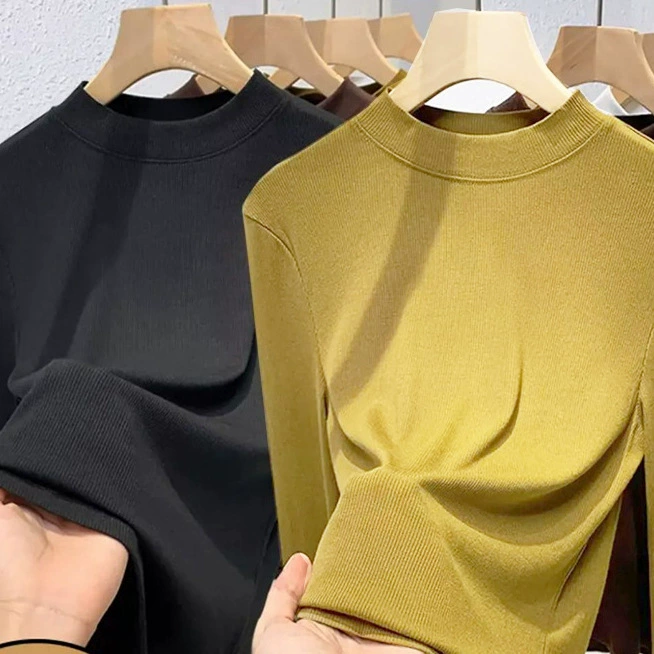 Нижняя рубашка Kashoudelong женская осенняя и зимняя половина высокого воротника может носить женскую одежду снаружи