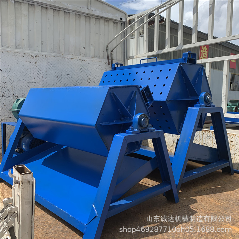 济南 轴承零件去油滚筒式干磨机 700升容量六角滚筒抛光机现货供