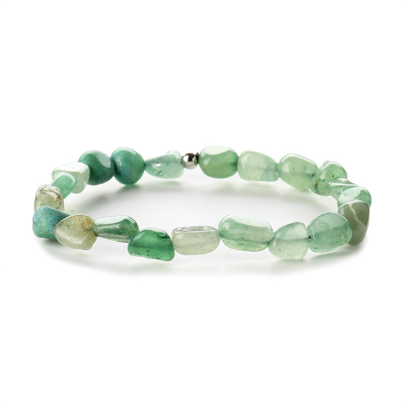 Pulsera de grava de amatista de cristal natural de Europa y América de las mujeres corte azul turquesa pulsera de ojo de tigre en forma de pulsera de aventura verde