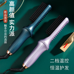 跨境專供廠家直銷新款直發梳懶人直插直發器干發便攜家用直發棒