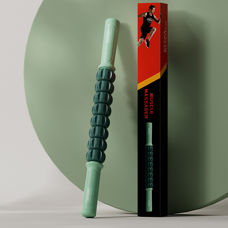 Masaje de relajación muscular de dientes de lobo, rodillos de yoga, piernas delgadas, acondicionamiento físico de la fascia, rodillos de masaje para todo el cuerpo