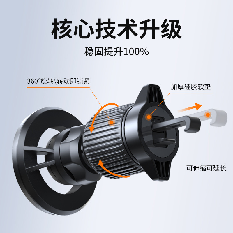 Amazon MagSafe Magnetic Rotating Phone Mount, New Air Outlet Car Mount with 360-degree Rotation and Magnetic Attachment