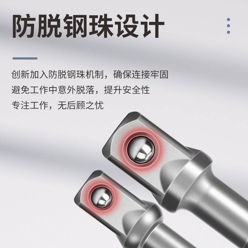 El mango hexagonal gira la barra de conexión del manguito de conexión de la llave eléctrica del taladro eléctrico de mano 6.3 gira 1 / 2 1 / 4 cuadrado