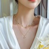 Accessory, fashionable necklace from pearl, chain for key bag , choker, European style