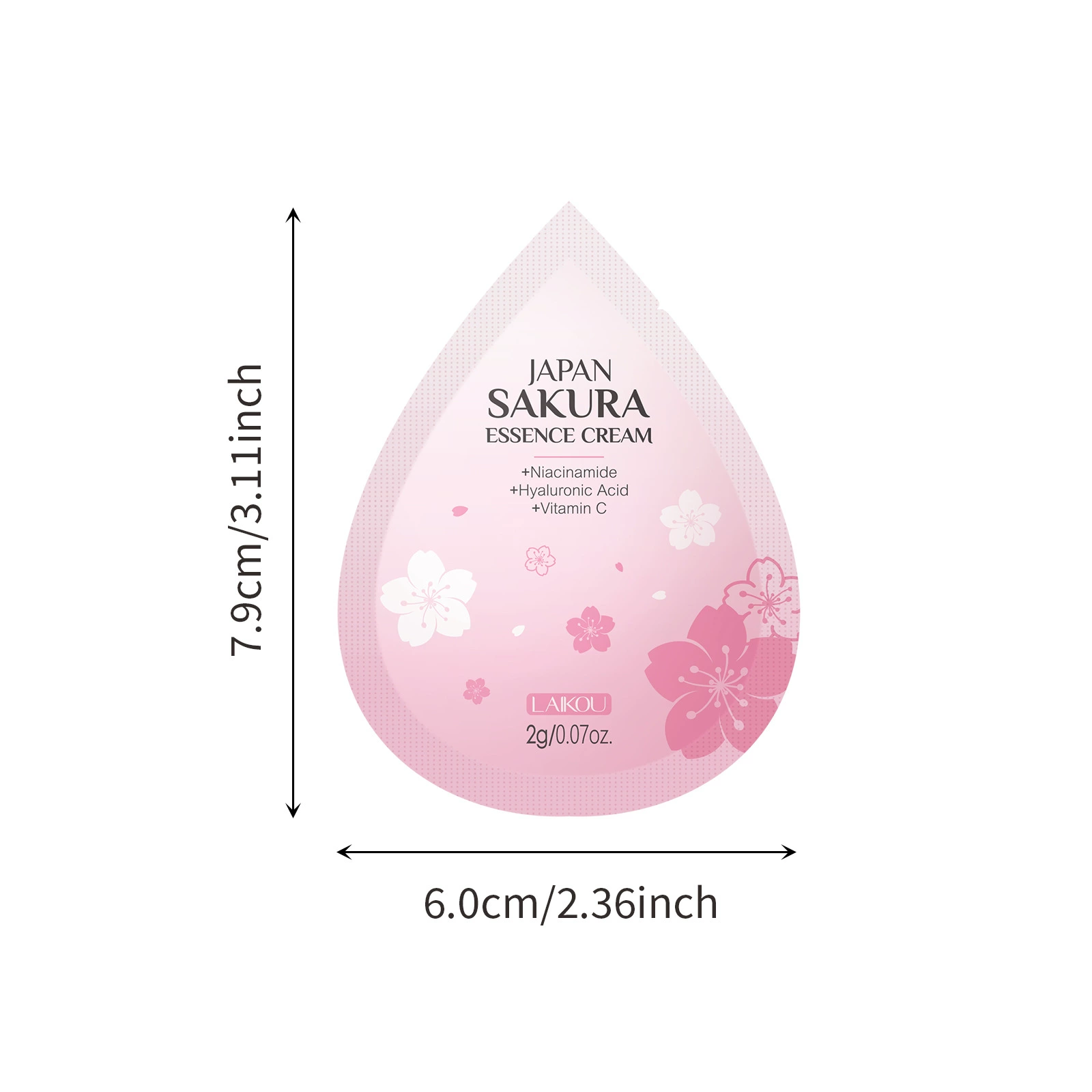 Набор образцов Sakura ухода за кожей (LAIKOU) — очищающее средство, тонер, лосьон, эссенция крем в sachets по 2 мл