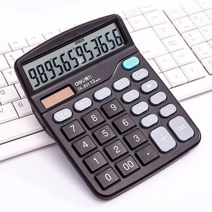 Deli 837Es Calculator Dual Power Supply Calculator Office Solar Computer Financial Calculator