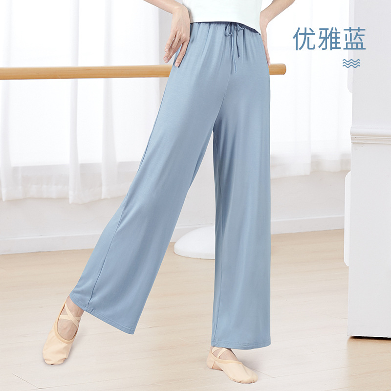 Pantalones de práctica de danza moderna pantalones de Mujer Pantalones de pierna ancha modal danza clásica ropa para adultos Body Yoga pantalones de prueba de arte Suelto