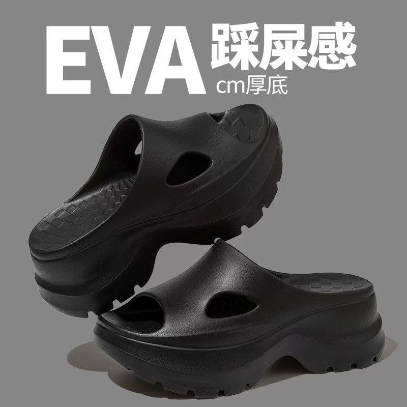 EVA high-heeled thick-soled sandals for petite women, suitable for outdoor wear, 2026 summer height-increasing home and outdoor wear, same style thick-soled slippers EVA high-heeled thick-soled sandals for petite women, suitable for outdoor wear, 2026 summer height-increasing home and outdoor wear, same style thick-soled slippers