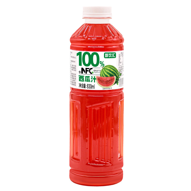 群饮汇100%西瓜汁NFC+大容量饮料清爽夏日饮品新日期830ml*2瓶装|undefined