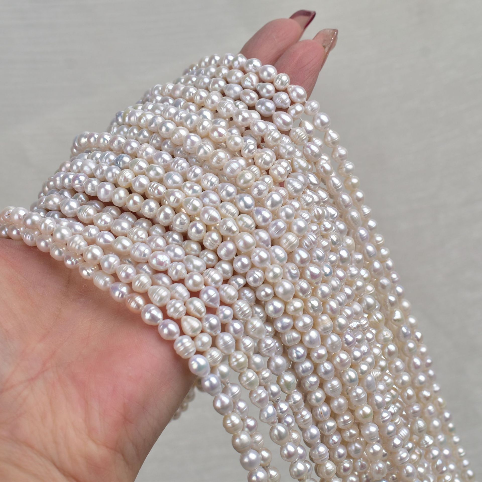 Collier élégant en perles de culture baroques ajustable doré_voghion.com