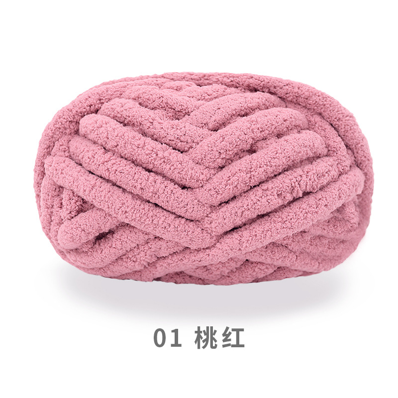 Bola de nieve gato cola 2cm grueso dedo bufanda lana DIY hecho a mano Super gruesa tira de hielo hilo tejido manta nido mascota