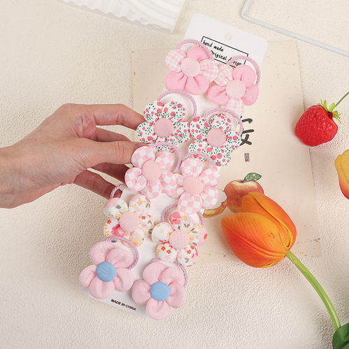 Hair clip flowers hair tie exquisite hair accessory for girls, rubber band hair accessories for little girls, headband hair pin accessories