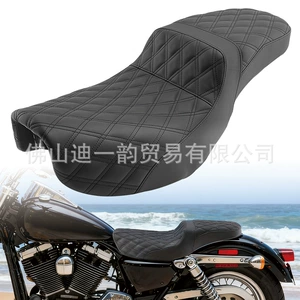 Harley Dyna 06-17 üçün tor formalı tək parça ikiqat motosiklet oturacaq yastığı