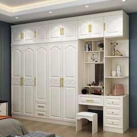 欧式现代简约大衣柜家用卧室新款板式加高加深加厚组装收纳柜子