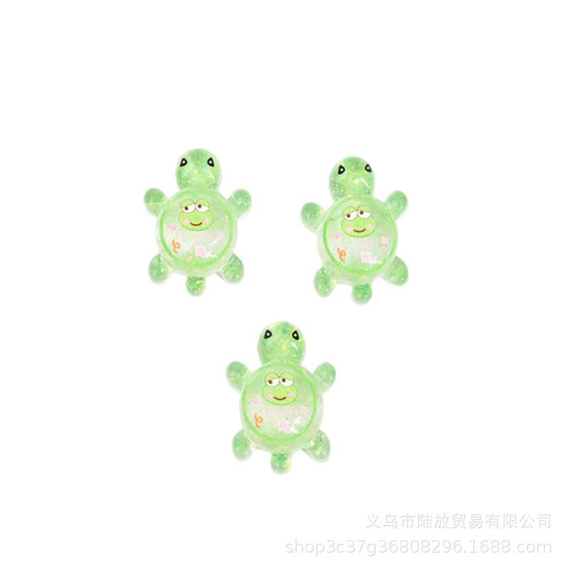 Mini decoración de tortuga, tortuga, cara a cara, campeón de tortuga luminoso, la misma artesanía de resina, regalo de moda