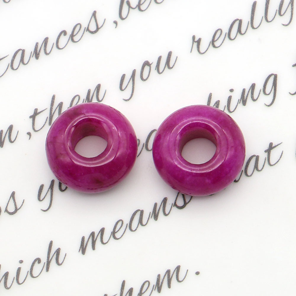 Pequeño anillo de piedra natural botón de seguridad de cristal DIY cuerdas de trenzado cuentas de pulsera collar accesorios colgante