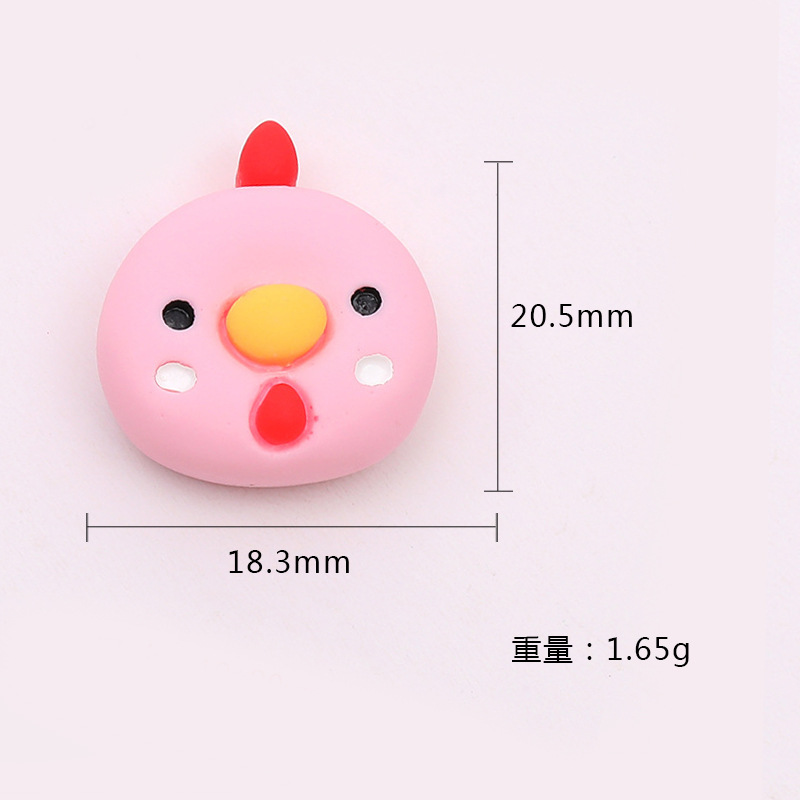 儿童发圈发夹diy手工材料 仿真动物卡通饰品贴片小熊企鹅 大象