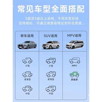 Vehicle-mounted inflatable bed: rear seat sleeping pad, travel