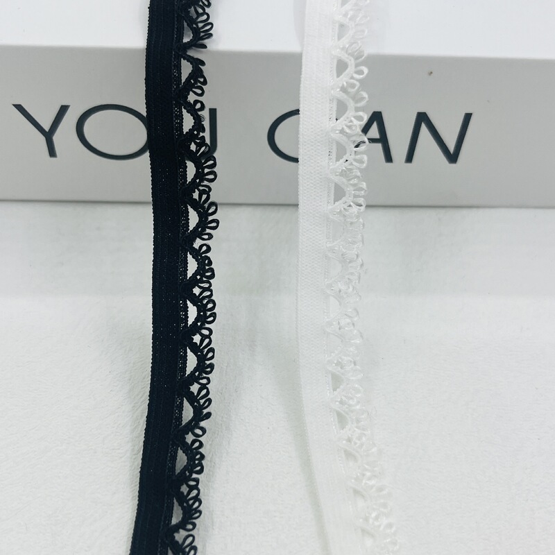 elastic band small lace 1.1CM nylon eyelash tooth lace underwear underwear clothing accessories factory black and white in stock elastic band small lace 1.1CM nylon eyelash tooth lace underwear underwear clothing accessories factory black and white in stock