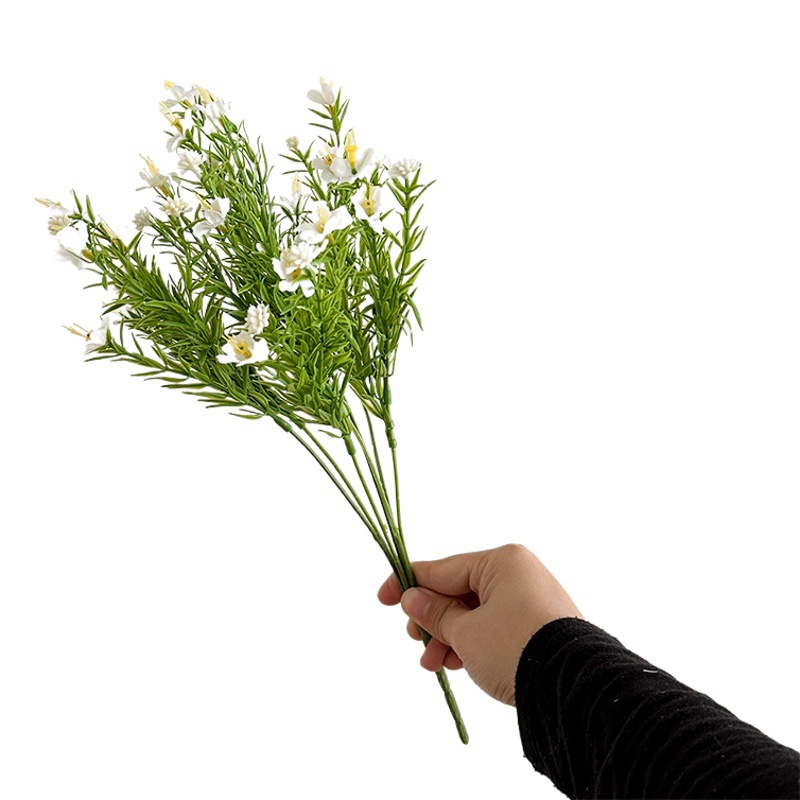 Simulación Gypsophila Flor falsa Ramo de inserción de plástico Decoración de la sala de estar Mueble de TV Decoración de plantas en macetas Mesa de comedor Flor decorativa de plástico