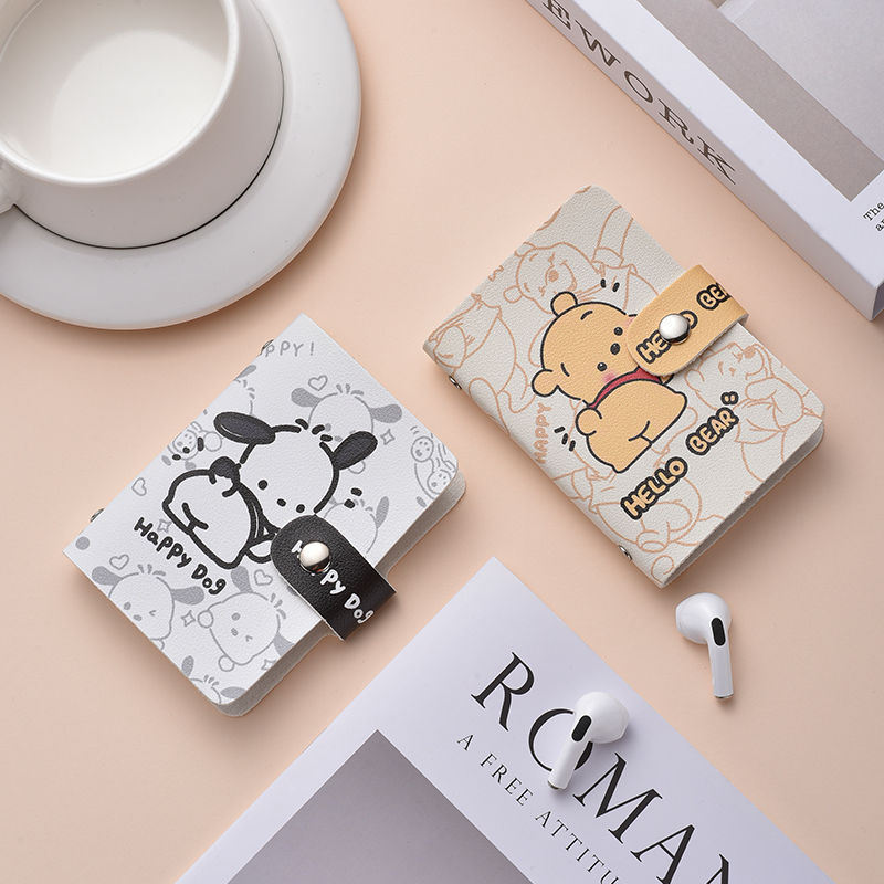 Pacha Dog Large Capacity Multi-Card Holder Mini Cute All-in-One Bag Business Card Holder ID Card Driver's License Card Holder Women's
