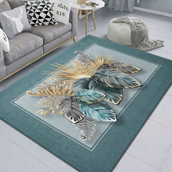 Crystal velvet printing living room floor pad -07