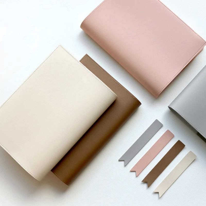Корейский готовый кожаный чехол для книги, простой чехол для блокнота A5, съемная обложка для книги с возможностью печати логотипа