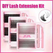 ŷ������ѷDIY Lash kits���غڹ�˫ͷ��ˮ80D�羳�ٽ�ë�ӳ���װ