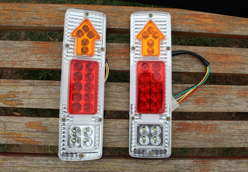 Electric tricycle LED rear light assembly, brake light, turn signal, driving light for elderly vehicles, 12V/48V/60V universal