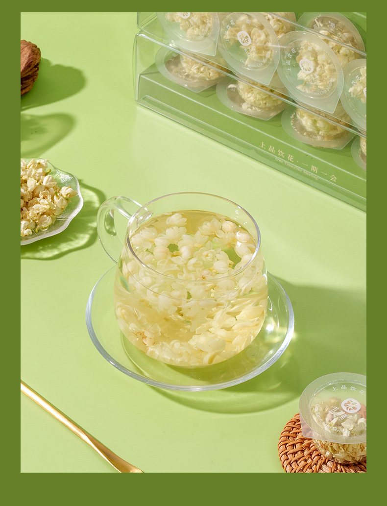 Freeze-Dried Jasmine Snow Ball Mini Canister Tea 10 Canisters Portable Floral Tea Hot Brew specifications