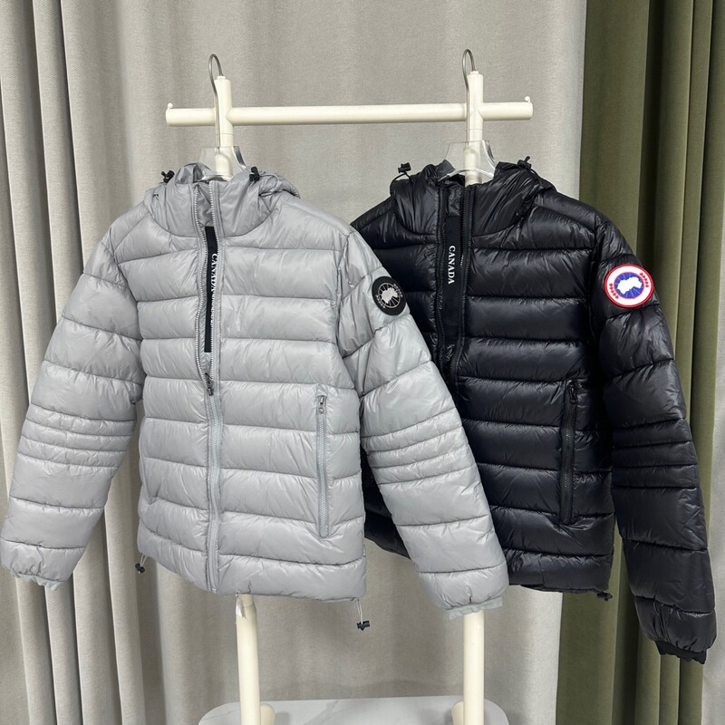 跨境外贸大鹅棉服男女同款保暖纯色连帽徽标棉服Cypress系列外套|undefined