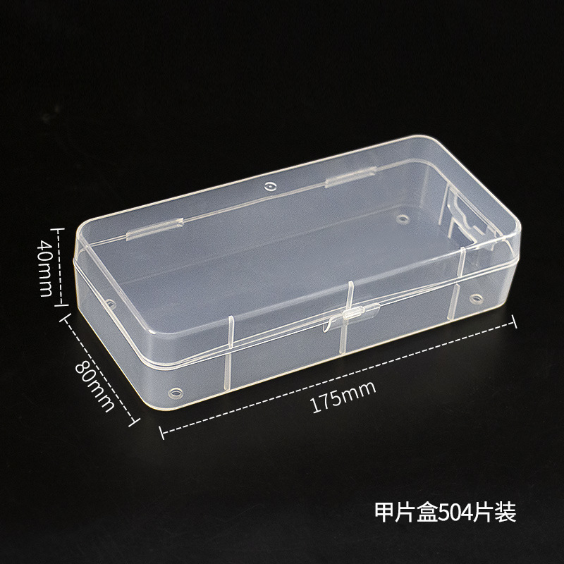 Caja de uñas Nail Nail Wear Caja de almacenamiento de uñas Joyas Caja de joyería Caja de herramientas de plástico transparente de rejilla múltiple al por mayor