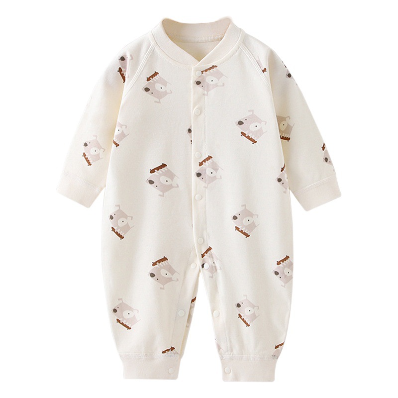 Primavera y otoño nuevo bebé mono de manga larga bebé mameluco de algodón ropa interior recién nacido mameluco sin hueso Pijamas