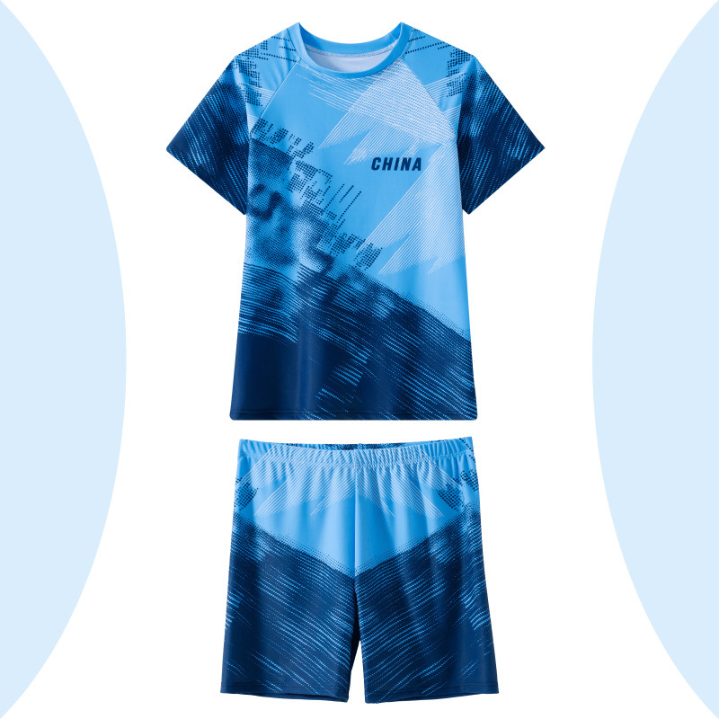 New summer boys' swimsuit set for older children and students, suitable for outdoor surfing, quick-drying and breathable swimwear set