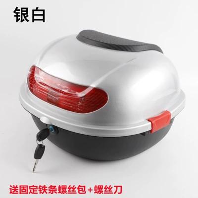 Suitable for the trunk of Motorcycle trunk - silver-white