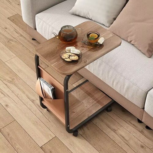 Round side table small tea table cream style creative sofa decoration modern minimalist mobile simple household popular house plan