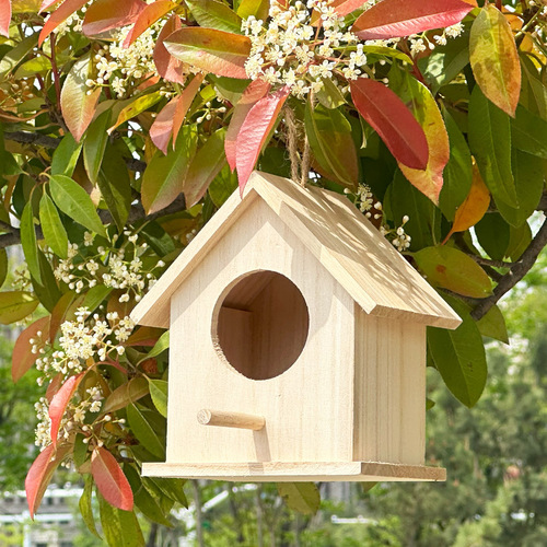 Cross-border wooden fish-shaped nest box, thick parrot small house, pastoral, environmental protection, outdoor nest cage, bird house, bird cage, bird house