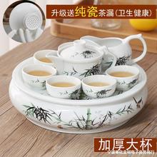 潮汕功夫茶茶具套裝 家用小客廳瓷整套家庭待客陶瓷喝茶茶壺茶盤