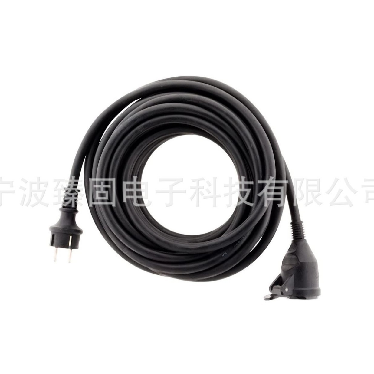 欧规插头Zenitech HO7RN-F 16A 3G2.5mm² 10米延长线 - 黑色