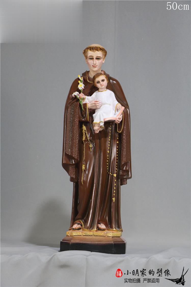 50cm transfronterizo Antonio Antonio San Antonio estatuas de luz de la iglesia de la casa decoración de la figura principal de la sala de estar