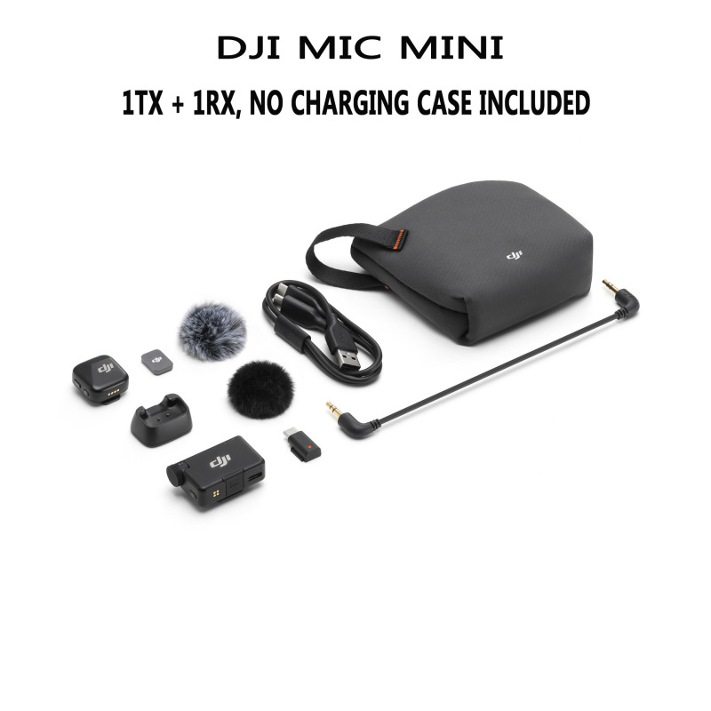 DJI Mic Mini ミニワイヤレスノイズリダクションクリップオンマイクライブブロードキャスト携帯電話ラジオに適しています|undefined