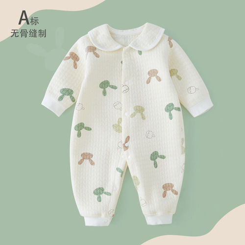 Baby Bodysuit for Warmth in Spring, Autumn, and Winter, Boneless Fleece for Newborns and Babies, Outwear Climbing Suit, Outerwear Jacket
